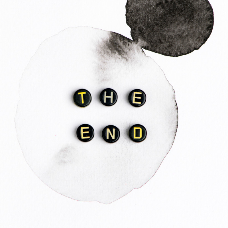 the end with letter beads